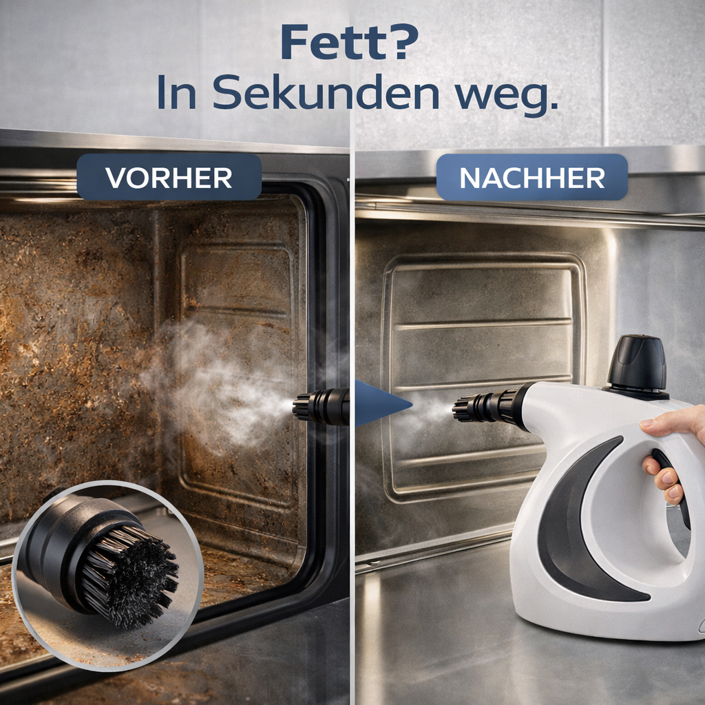 STEAM-IO Dampfreiniger – Ersetzt alle chemischen Reinigungsmittel